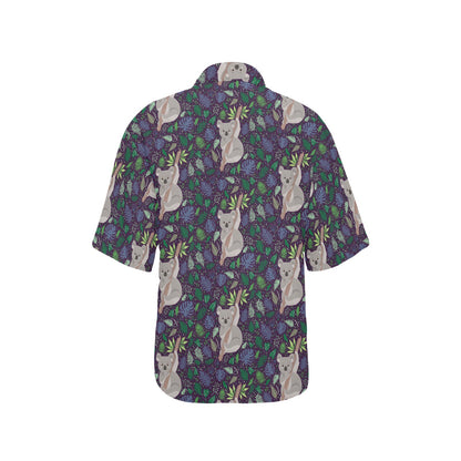 Koala Pattern Print Design 06 Women's Hawaiian Shirt