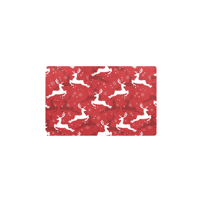 Reindeer Red Pattern Print Design 01 Kitchen Mat