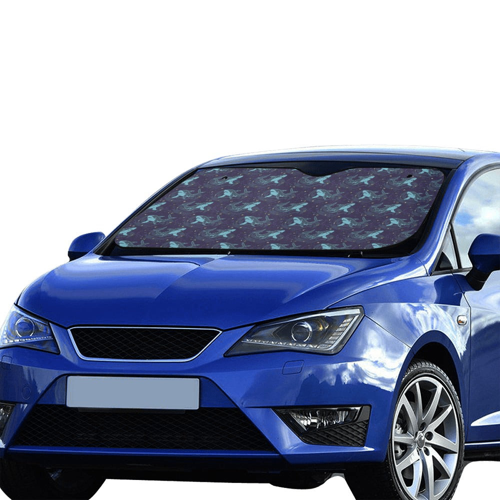 Shark Print Design LKS306 Car front Windshield Sun Shade