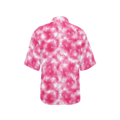 Tie Dye Pink Print Design LKS304 Women's Hawaiian Shirt