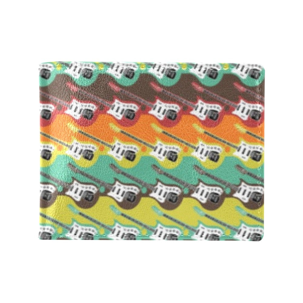Electric Guitar Print Design LKS401 Men's ID Card Wallet