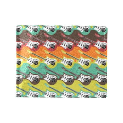 Electric Guitar Print Design LKS401 Men's ID Card Wallet