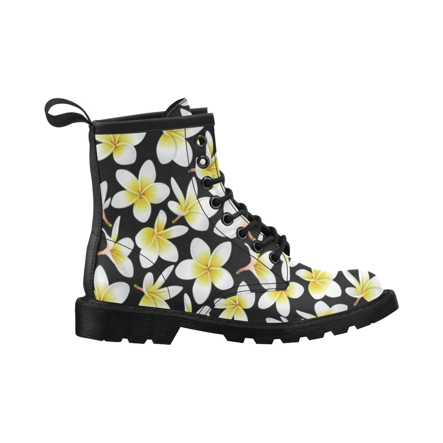 Yellow Plumeria Hawaiian Flowers Women's Boots