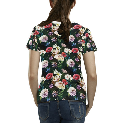 Summer Floral Print Design LKS303 Women's  T-shirt