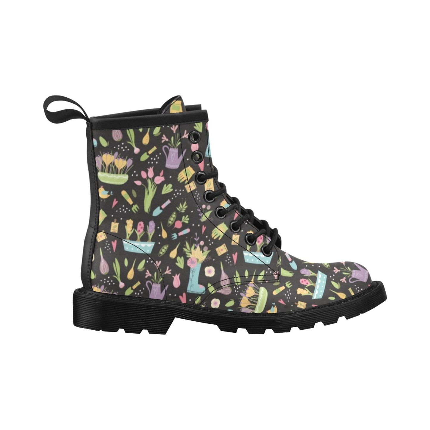 Gardening Pattern Print Design G03 Women's Boots
