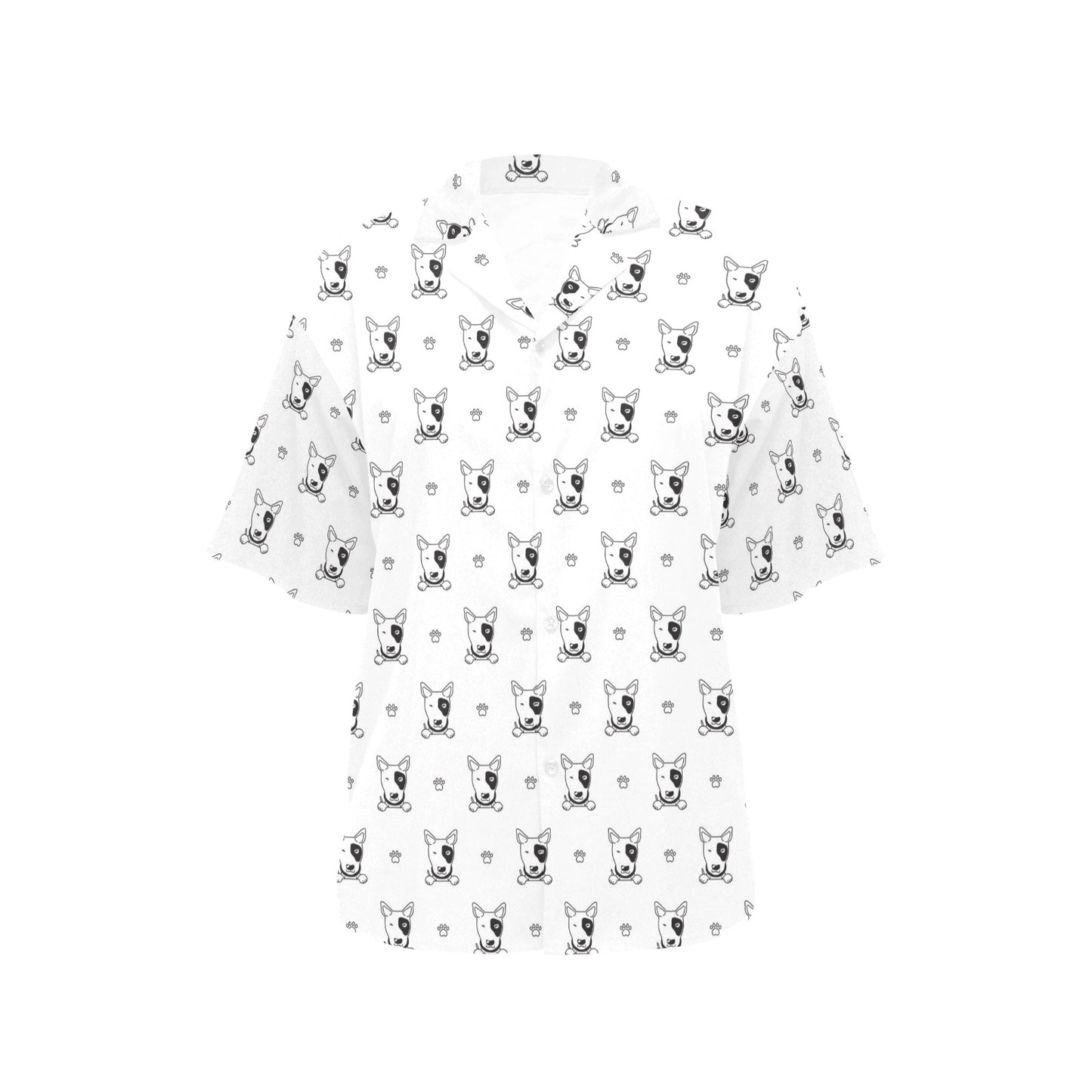 Bull Terriers Pattern Print Design 06 Women's Hawaiian Shirt