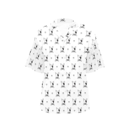 Bull Terriers Pattern Print Design 06 Women's Hawaiian Shirt