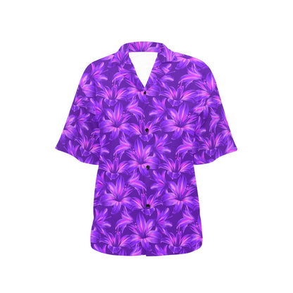 Amaryllis Pattern Print Design AL03 Women's Hawaiian Shirt