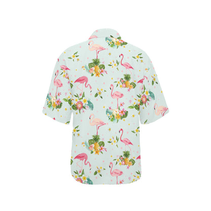Flamingo Sweet Pattern Women's Hawaiian Shirt