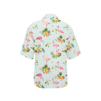 Flamingo Sweet Pattern Women's Hawaiian Shirt