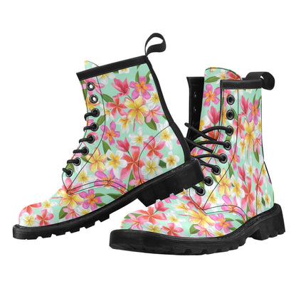 Plumeria Pattern Print Design PM014 Women's Boots
