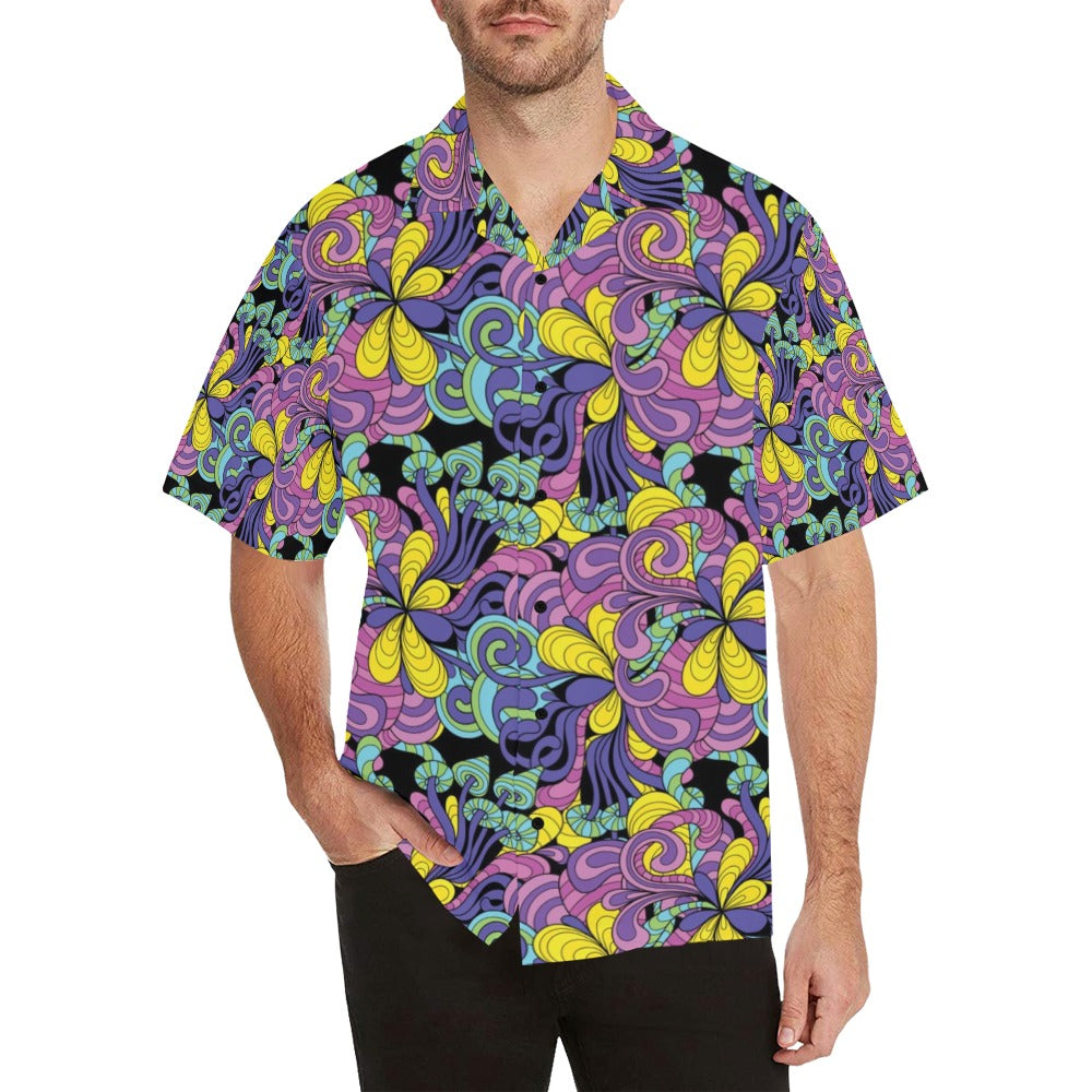 Trippy Print Design LKS305 Men's Hawaiian Shirt