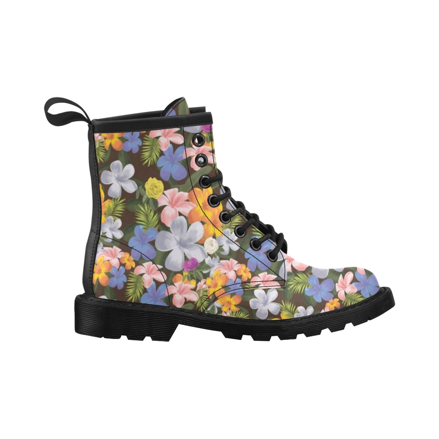 Plumeria Pattern Print Design PM03 Women's Boots