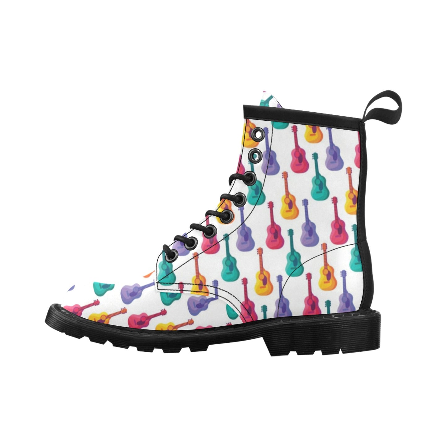Acoustic Guitar Print Design LKS406 Women's Boots