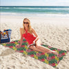 Summer Floral Print Design LKS305 Beach Towel 32" x 71"