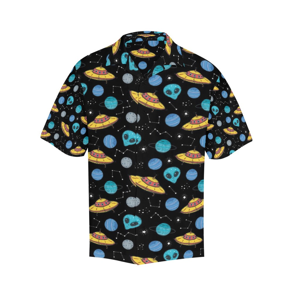 UFO Alien Print Design LKS306 Men's Hawaiian Shirt