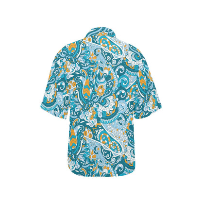 Funky Retro Pattern Print Design A03 Women's Hawaiian Shirt