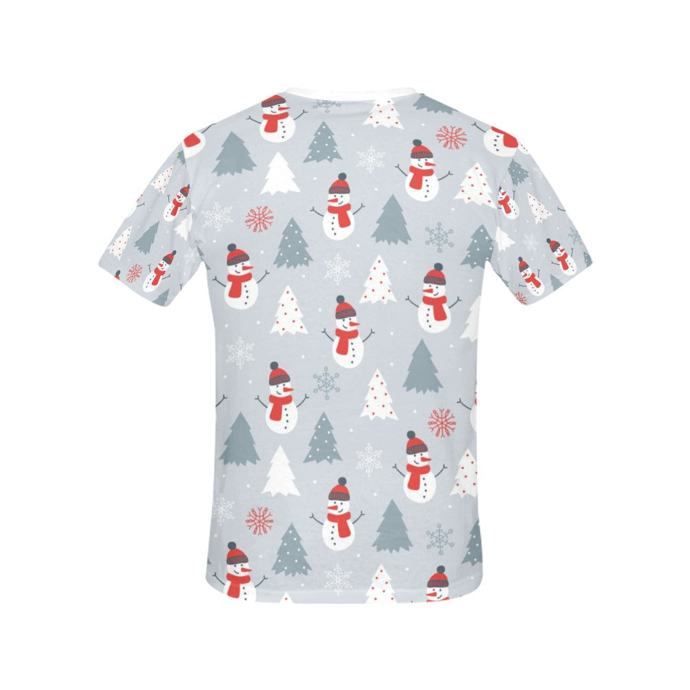Snowman Print Design LKS302 Women's  T-shirt