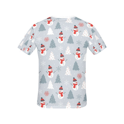 Snowman Print Design LKS302 Women's  T-shirt