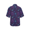 Zodiac Galaxy Design Print Women's Hawaiian Shirt