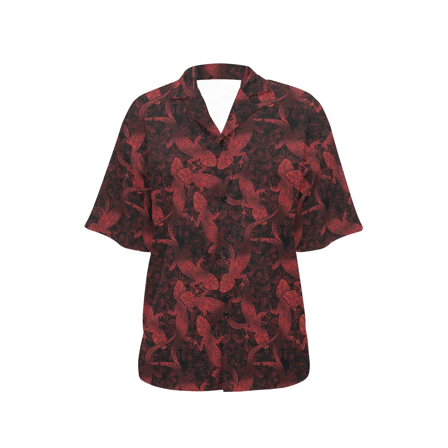 Gecko Pattern Print Design 04 Women's Hawaiian Shirt