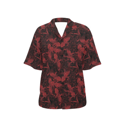 Gecko Pattern Print Design 04 Women's Hawaiian Shirt