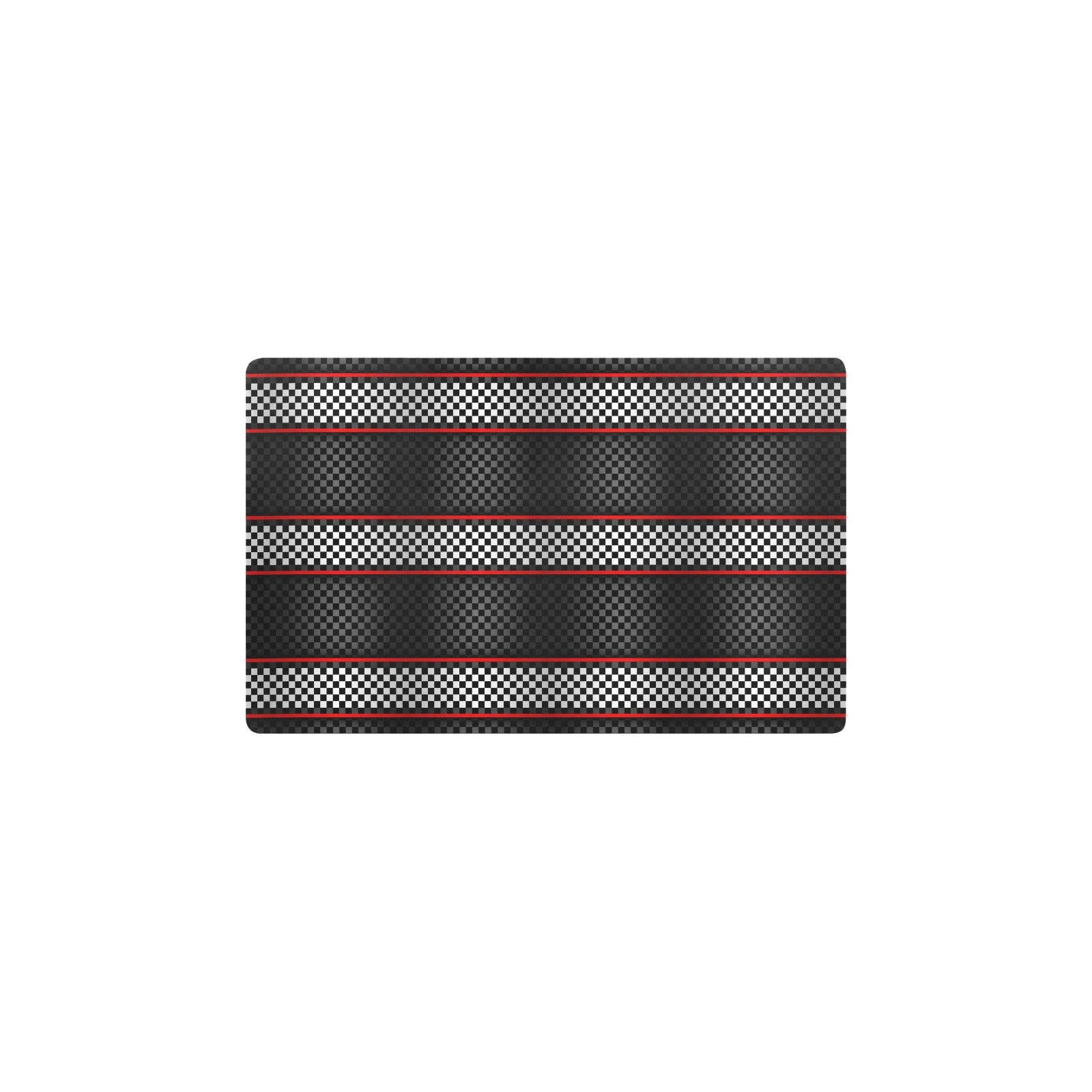 Checkered Flag Red Line Style Kitchen Mat