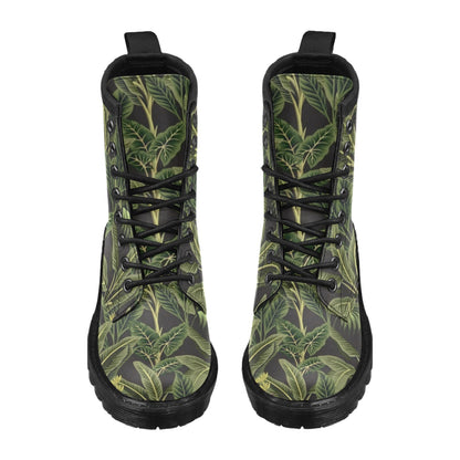 Banana Leaf Pattern Print Design BL04 Women's Boots