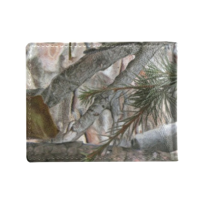 Camo Realistic Tree Forest Pattern Men's ID Card Wallet