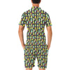 Cactus Neon Style Print Pattern Men's Romper