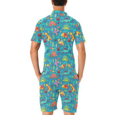 Dinosaur Cartoon Style Men's Romper