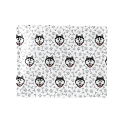 Siberian Huskies Print Design LKS305 Men's ID Card Wallet