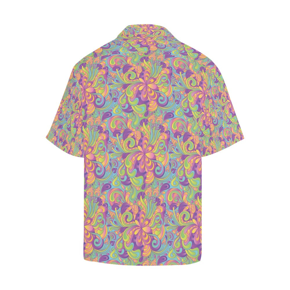 Trippy Print Design LKS306 Men's Hawaiian Shirt