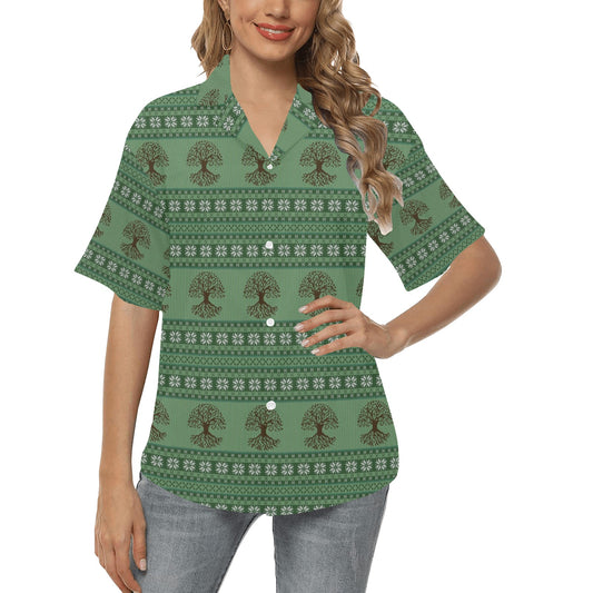 Celtic Pattern Print Design 09 Women's Hawaiian Shirt