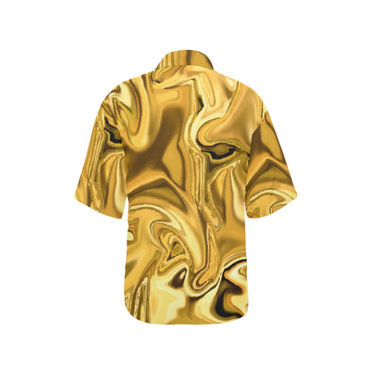 Liquid Pattern Print Design 03 Women's Hawaiian Shirt