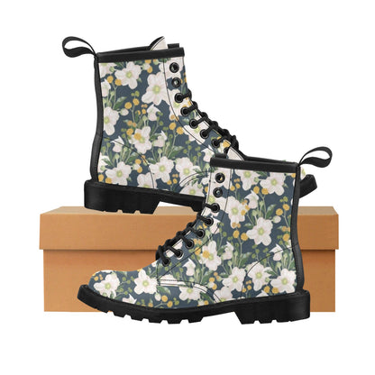 Anemone Pattern Print Design AM04 Women's Boots