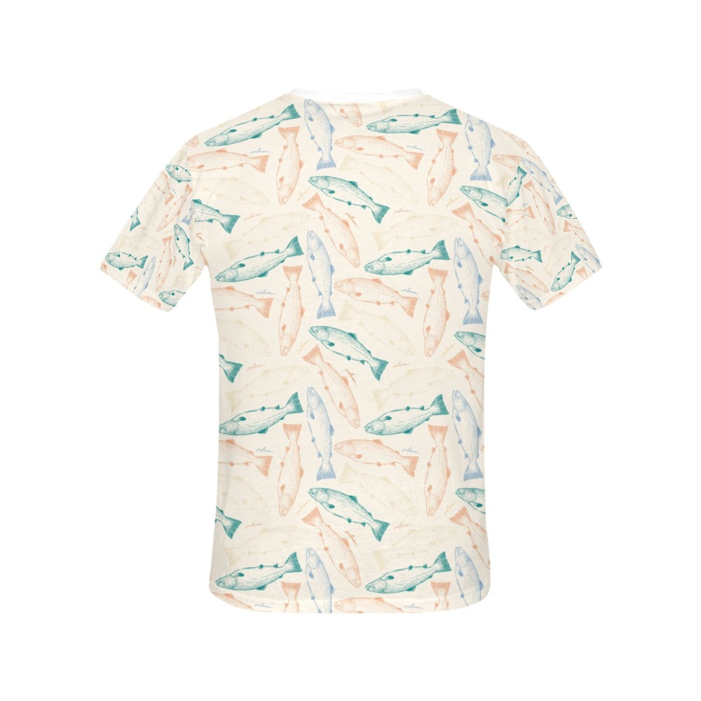 Salmon Fish Print Design LKS305 Women's  T-shirt