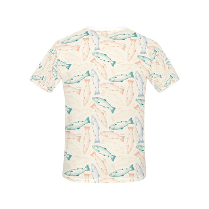 Salmon Fish Print Design LKS305 Women's  T-shirt