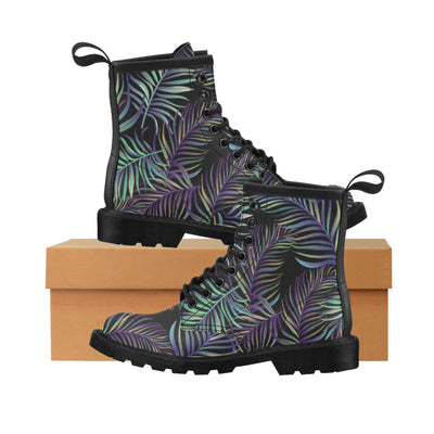 Tropical Palm Leaves Pattern Brightness Women's Boots