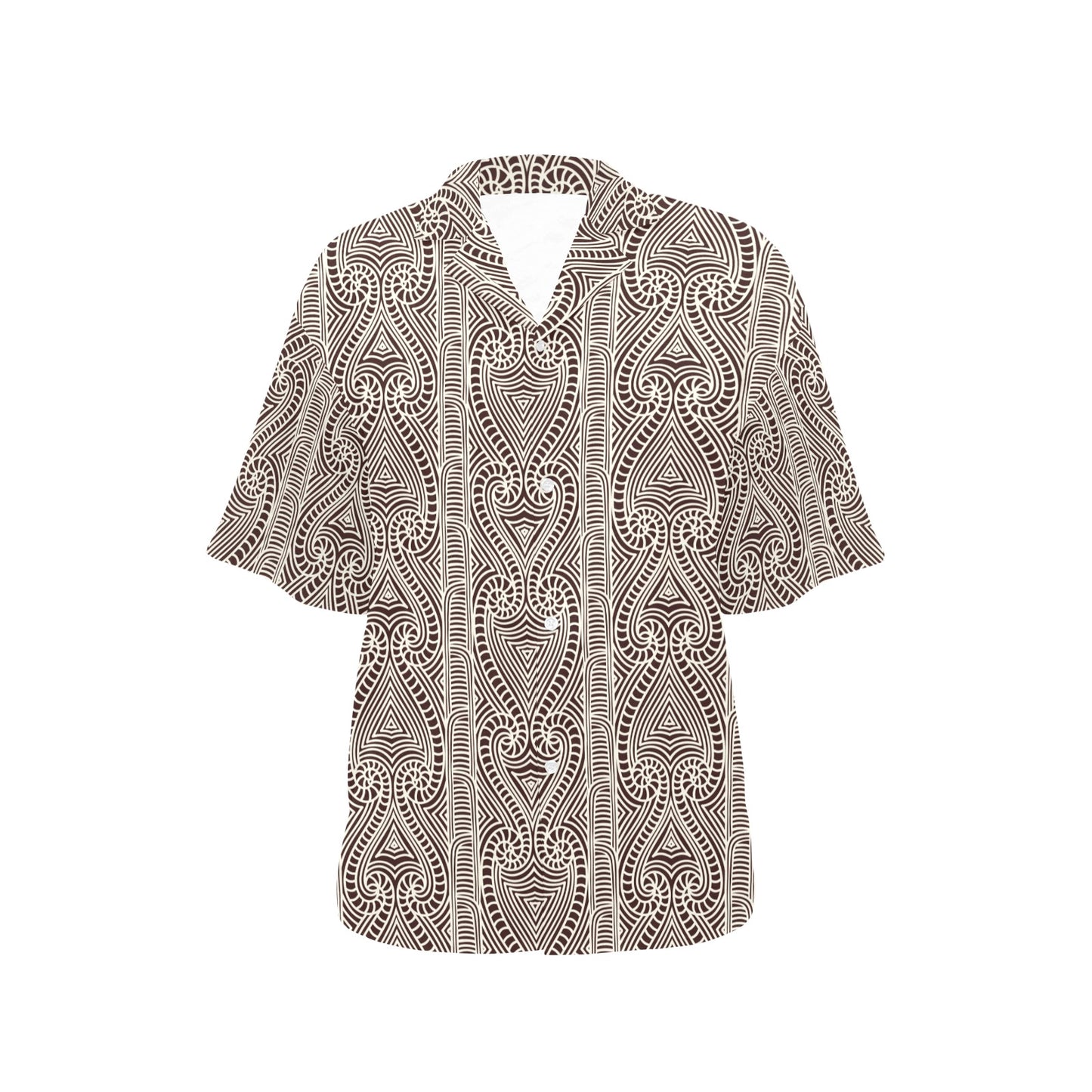 Maori Pattern Print Design 04 Women's Hawaiian Shirt