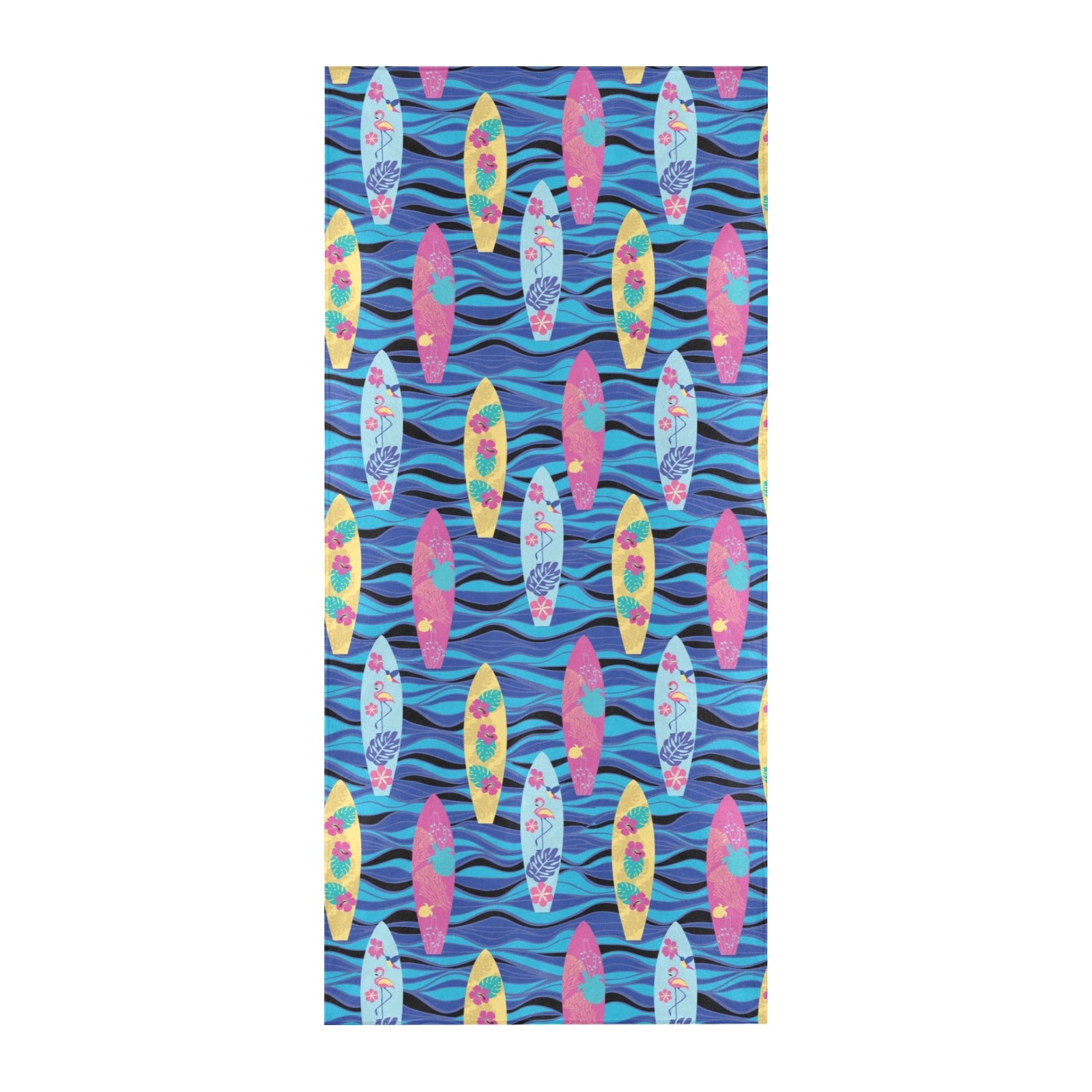 Surfboard Print Design LKS304 Beach Towel 32" x 71"