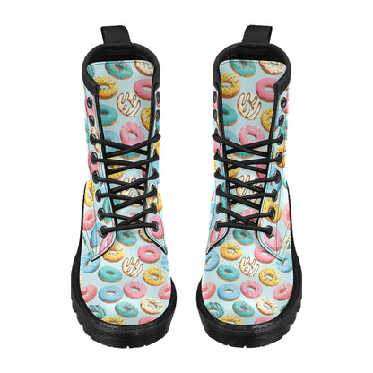 Donut Pattern Print Design DN05 Women's Boots