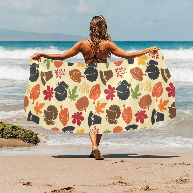 Thanksgiving Print Design LKS303 Beach Towel 32" x 71"