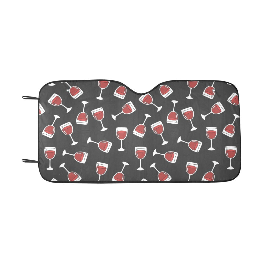 Wine Glass Print Design LKS303 Car front Windshield Sun Shade