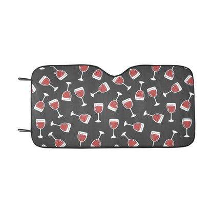 Wine Glass Print Design LKS303 Car front Windshield Sun Shade