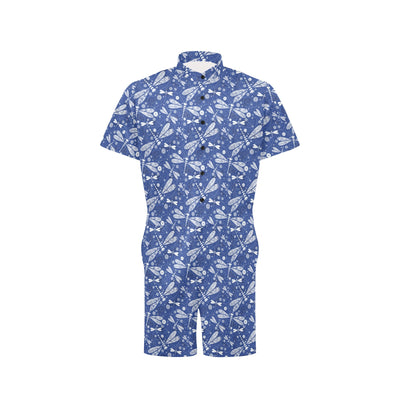 Dragonfly Pattern Print Design 03 Men's Romper