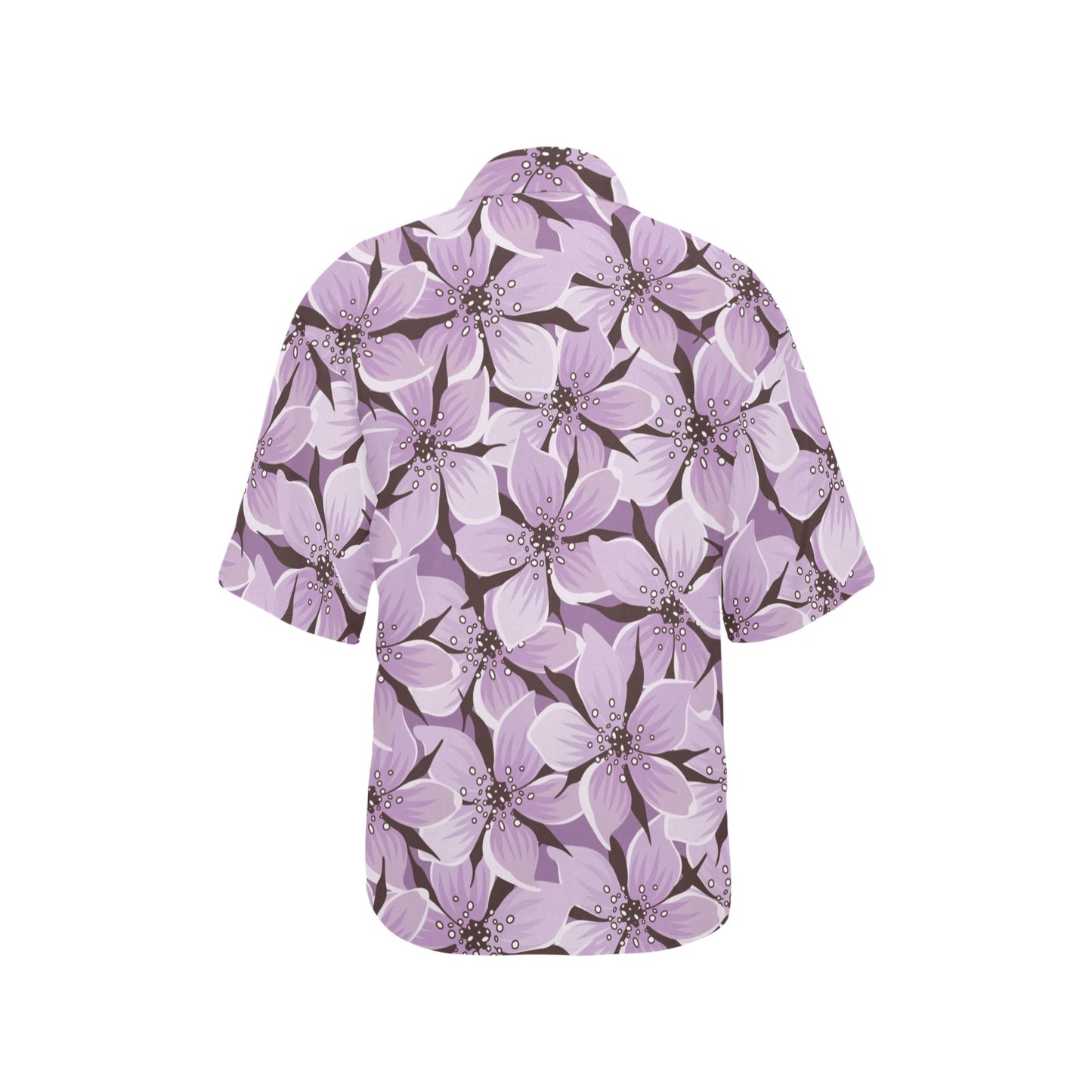 Lilac Pattern Print Design 01 Women's Hawaiian Shirt