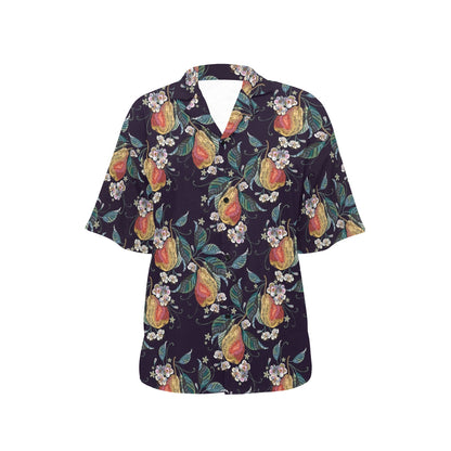 Pear Pattern Print Design PE02 Women's Hawaiian Shirt