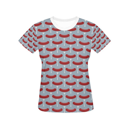 Sausage Print Design LKS301 Women's  T-shirt