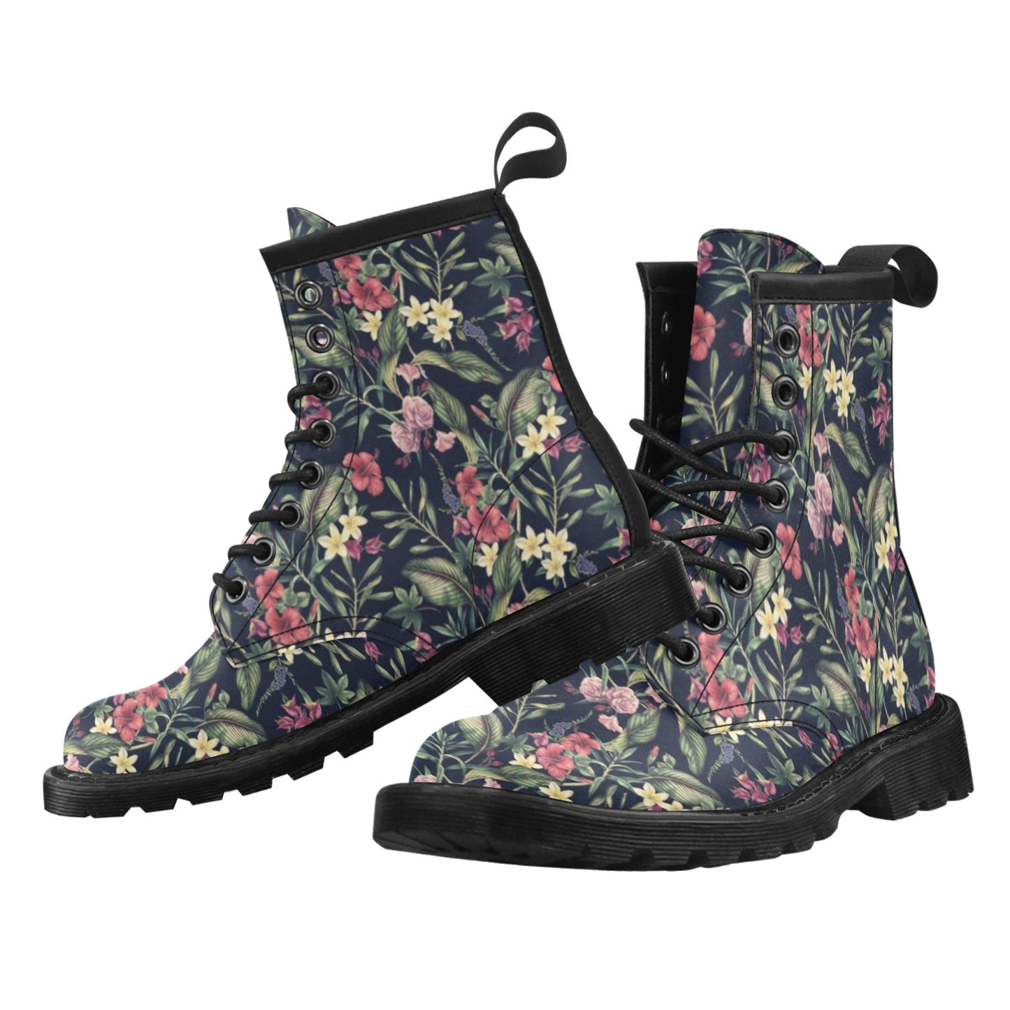 Tropical Flower Pattern Women's Boots